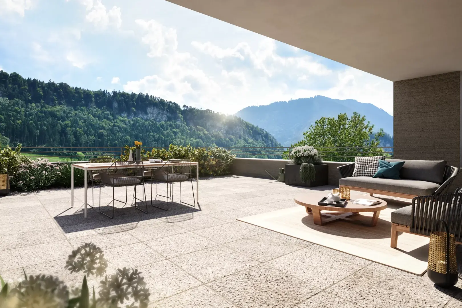 Hillside Balkon mit Bergblick