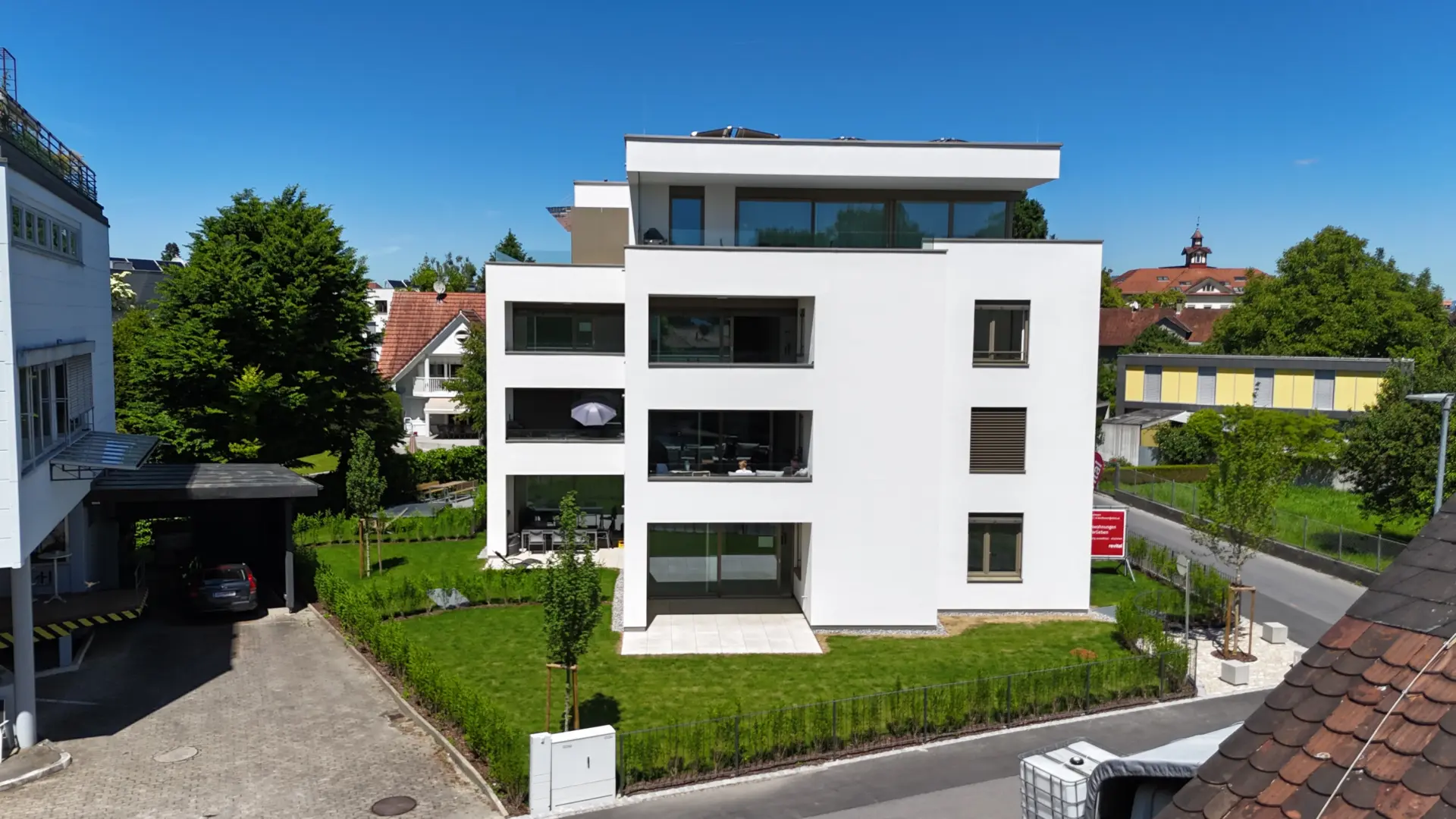 Luftaufnahme Wohnanlage Raiffeisenstraße 3 Lustenau