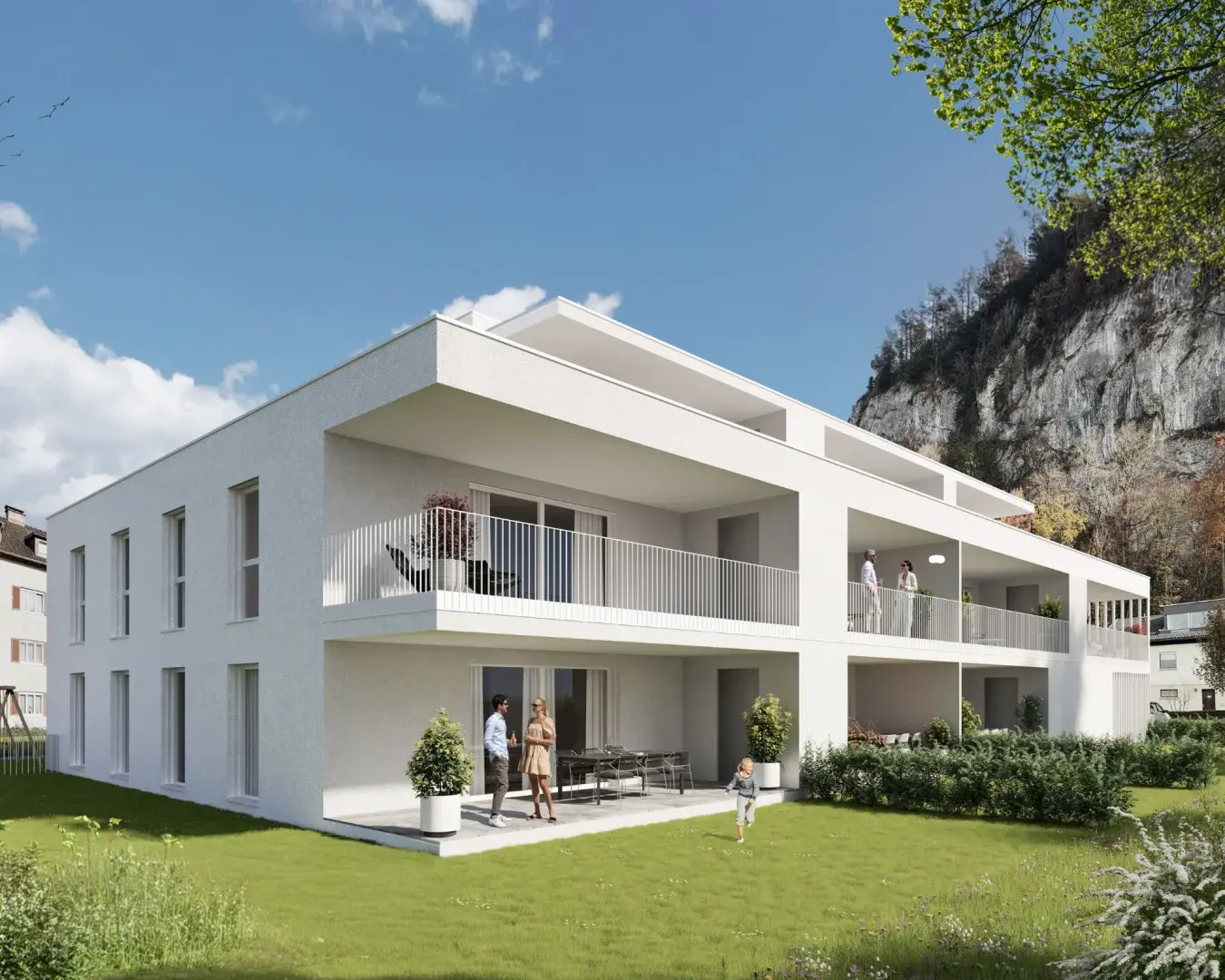 Terrasse mit Bergblick